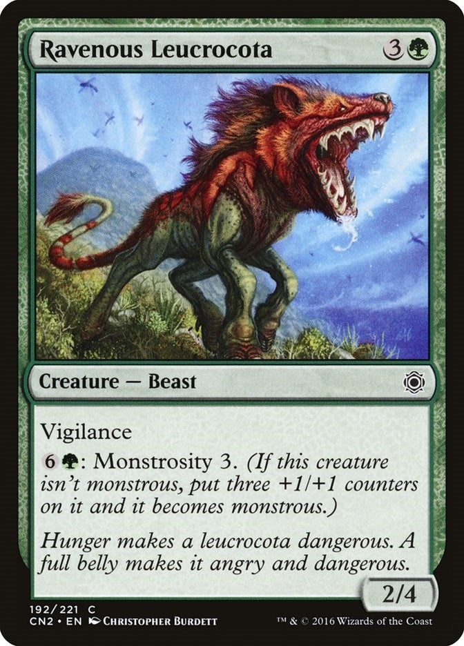 Image for Ravenous Leucrocota (Conspiracy: Take the Crown) (192) - Magic: The Gathering