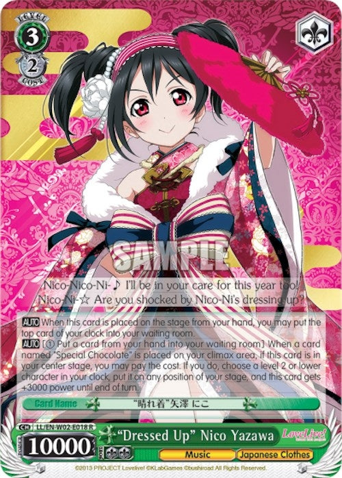 Image for "Dressed Up" Nico Yazawa (Love Live! DX Vol.2) (LL/EN-W02-E018 R) - Weiss Schwarz