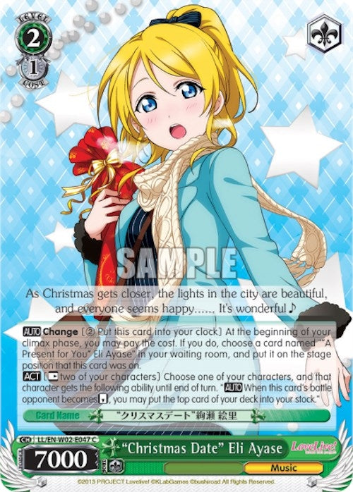 Image for "Christmas Date" Eli Ayase (Love Live! DX Vol.2) (LL/EN-W02-E047 C) - Weiss Schwarz