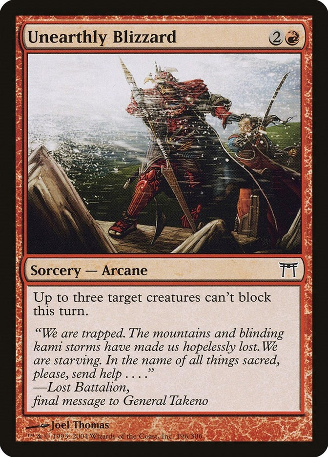 Image for Unearthly Blizzard (Champions of Kamigawa) (196) - Magic: The Gathering