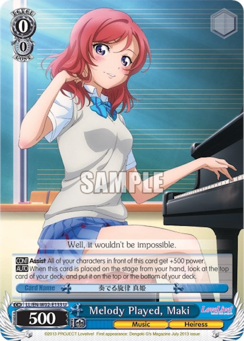 Image for Melody Played, Maki (Love Live! DX Vol.2) (LL/EN-W02-E133 U) - Weiss Schwarz