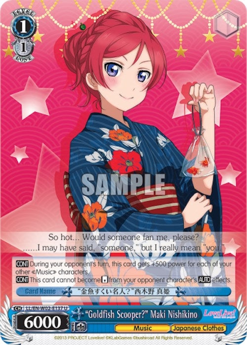 Image for "Goldfish Scooper?" Maki Nishikino (Love Live! DX Vol.2) (LL/EN-W02-E137 U) - Weiss Schwarz