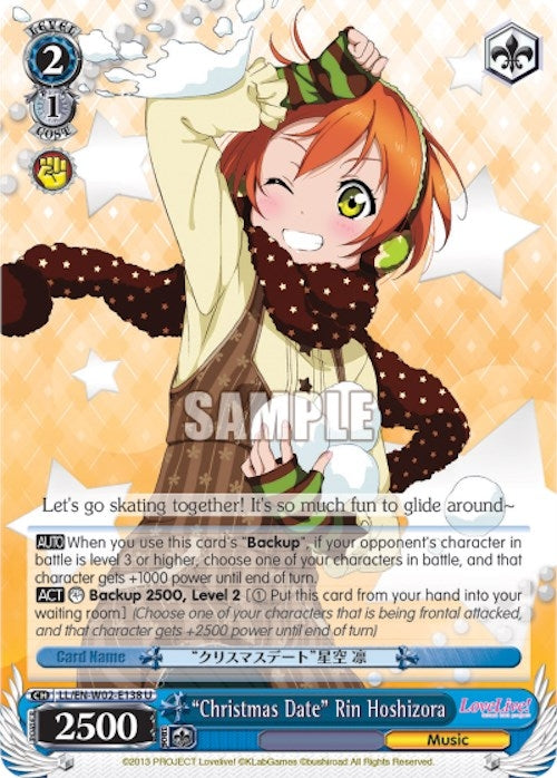 Image for "Christmas Date" Rin Hoshizora (Love Live! DX Vol.2) (LL/EN-W02-E138 U) - Weiss Schwarz