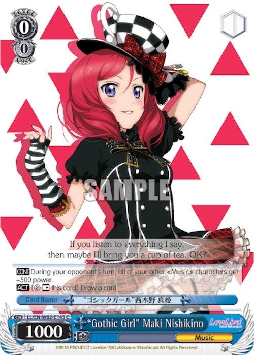 Image for "Gothic Girl" Maki Nishikino (Love Live! DX Vol.2) (LL/EN-W02-E145 C) - Weiss Schwarz