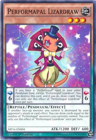 Image for Performapal Lizardraw (2016 Mega-Tins Mega Pack) (MP16-EN004) - YuGiOh