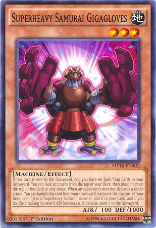 Image for Superheavy Samurai Gigagloves (2016 Mega-Tins Mega Pack) (MP16-EN007) - YuGiOh