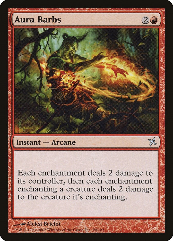 Image for Aura Barbs (Betrayers of Kamigawa) (94) - Magic: The Gathering