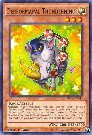 Image for Performapal Thunderhino (2016 Mega-Tins Mega Pack) (MP16-EN045) - YuGiOh