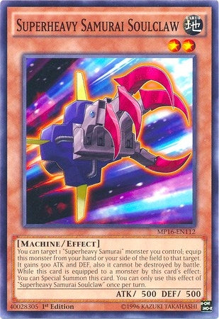 Image for Superheavy Samurai Soulclaw (2016 Mega-Tins Mega Pack) (MP16-EN112) - YuGiOh