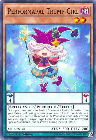 Image for Performapal Trump Girl (2016 Mega-Tins Mega Pack) (MP16-EN178) - YuGiOh