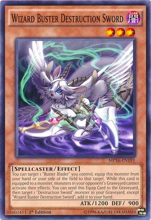 Image for Wizard Buster Destruction Sword (2016 Mega-Tins Mega Pack) (MP16-EN191) - YuGiOh