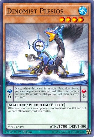 Image for Dinomist Plesios (2016 Mega-Tins Mega Pack) (MP16-EN194) - YuGiOh
