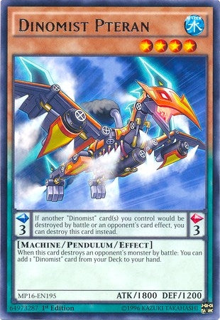 Image for Dinomist Pteran (2016 Mega-Tins Mega Pack) (MP16-EN195) - YuGiOh