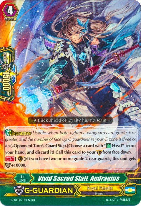 Image for Vivid Sacred Staff, Andragius (G-BT08: Absolute Judgment) (G-BT08/011EN) - Cardfight Vanguard