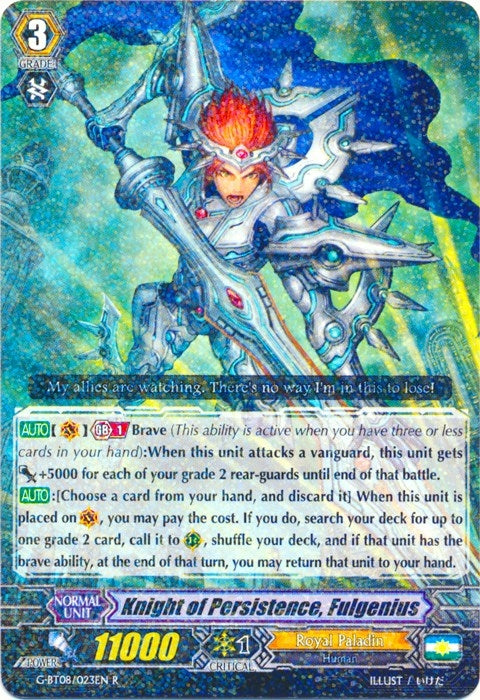 Image for Knight of Persistence, Fulgenius (G-BT08: Absolute Judgment) (G-BT08/023EN) - Cardfight Vanguard