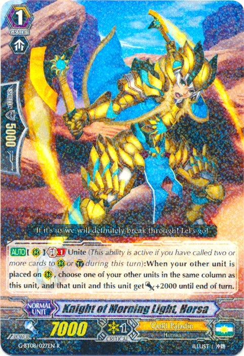Image for Knight of Morning Light, Horsa (G-BT08: Absolute Judgment) (G-BT08/027EN) - Cardfight Vanguard