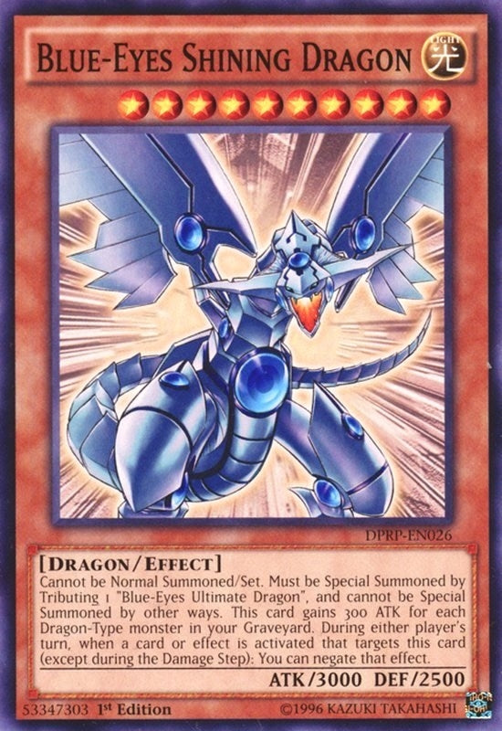 Image for Blue-Eyes Shining Dragon (Duelist Pack: Rivals of the Pharaoh) (DPRP-EN026) - YuGiOh