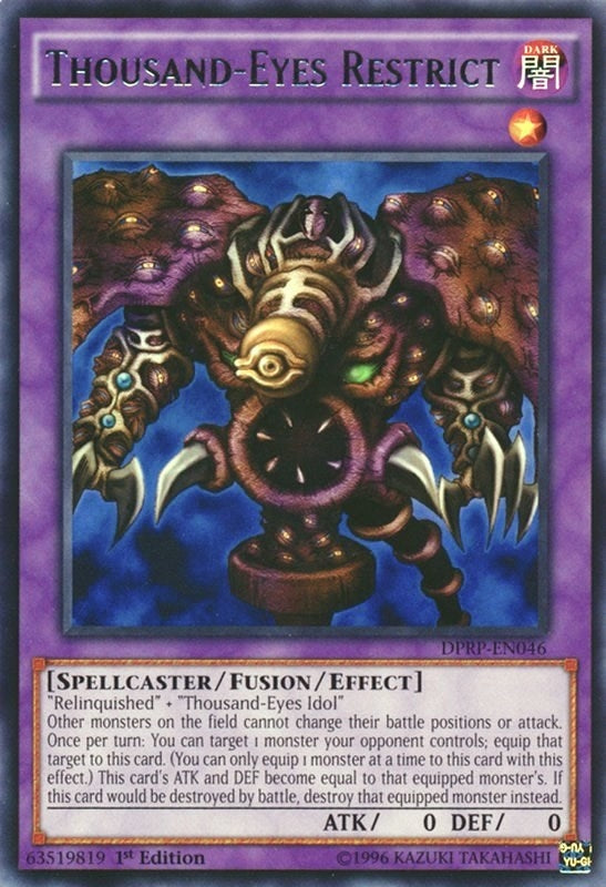 Image for Thousand-Eyes Restrict (Duelist Pack: Rivals of the Pharaoh) (DPRP-EN046) - YuGiOh