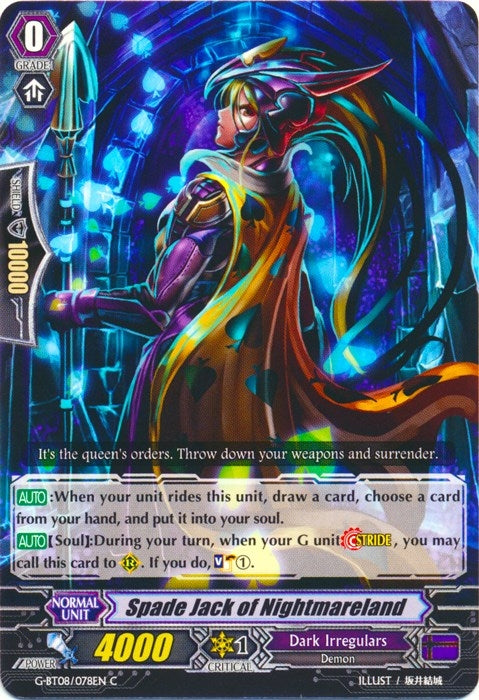 Image for Spade Jack of Nightmareland (G-BT08: Absolute Judgment) (G-BT08/078EN) - Cardfight Vanguard
