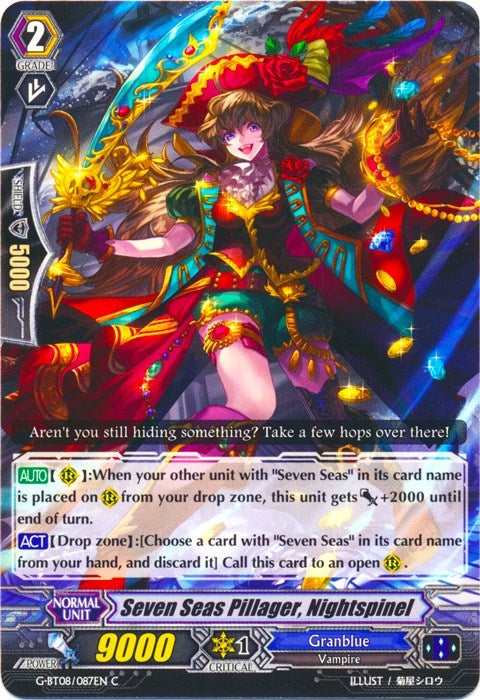 Image for Seven Seas Pillager, Nightspinel (G-BT08: Absolute Judgment) (G-BT08/087EN) - Cardfight Vanguard