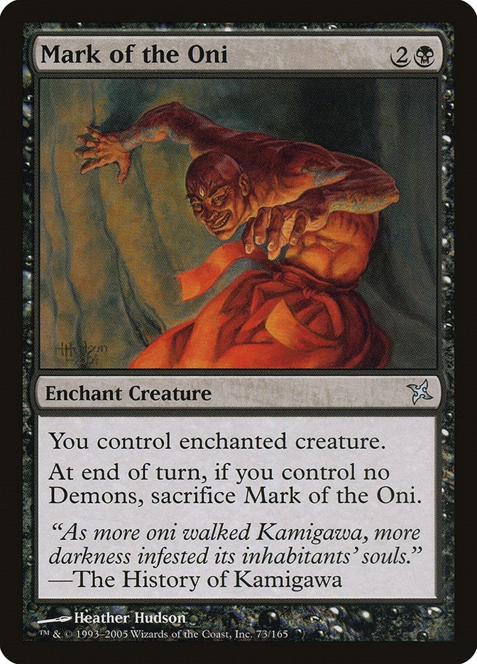 Image for Mark of the Oni (Betrayers of Kamigawa) (73) - Magic: The Gathering