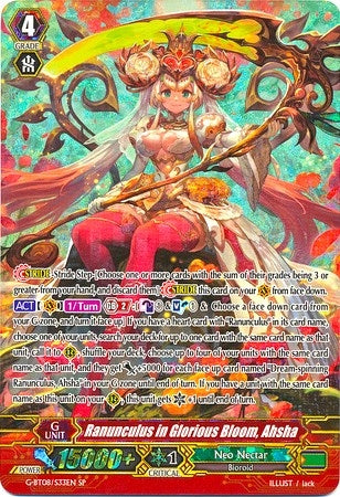 Image for Ranunculus in Glorious Bloom, Ahsha (SP) (G-BT08: Absolute Judgment) (G-BT08/S33EN) - Cardfight Vanguard