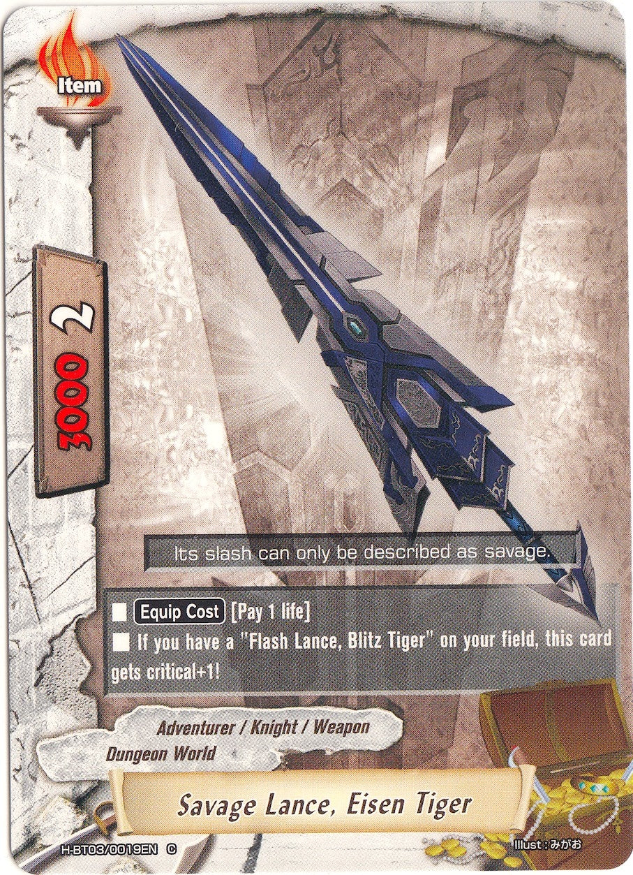 Image for Savage Lance, Eisen Tiger (Four Dimensions) (D-BT02A/0019EN) - Future Card BuddyFight
