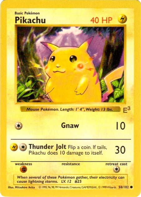 Image for Pikachu - 58/102 (E3 Stamped with Red Cheeks) (Miscellaneous Cards & Products) (058/102) - Pokemon