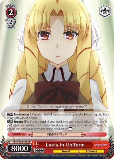 Image for Luvia in Uniform (Fate/kaleid liner PRISMA ILLYA DX) (PI/EN-S04-E024 C) - Weiss Schwarz