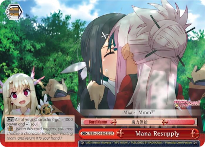 Image for Mana Resupply (SR) (Fate/kaleid liner PRISMA ILLYA DX) (PI/EN-S04-E025S SR) - Weiss Schwarz