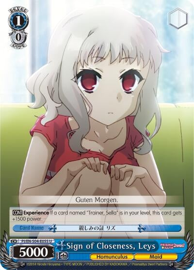 Image for Sign of Closeness, Leys (Fate/kaleid liner PRISMA ILLYA DX) (PI/EN-S04-E055 U) - Weiss Schwarz