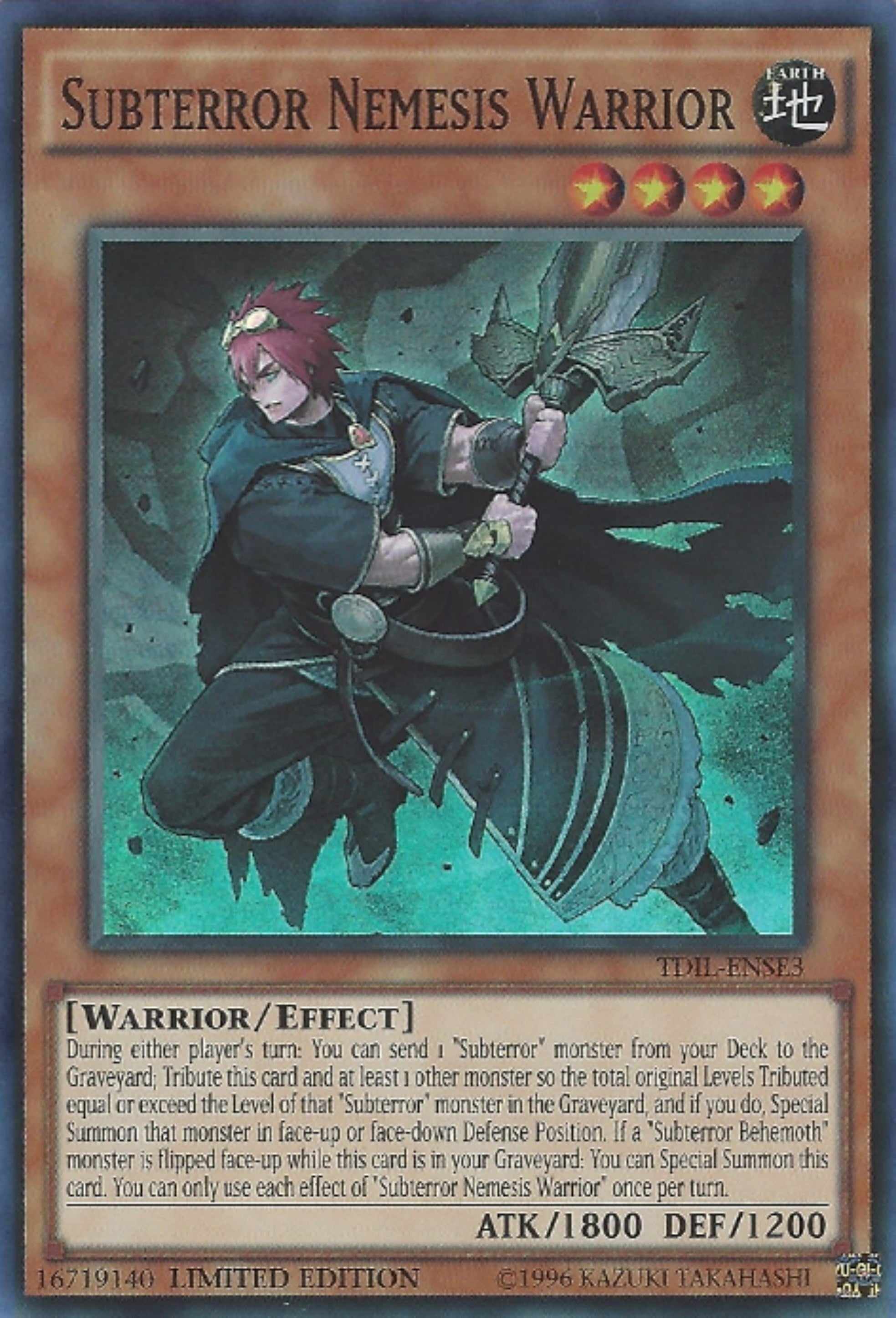 Image for Subterror Nemesis Warrior (The Dark Illusion) (TDIL-ENSE3) - YuGiOh