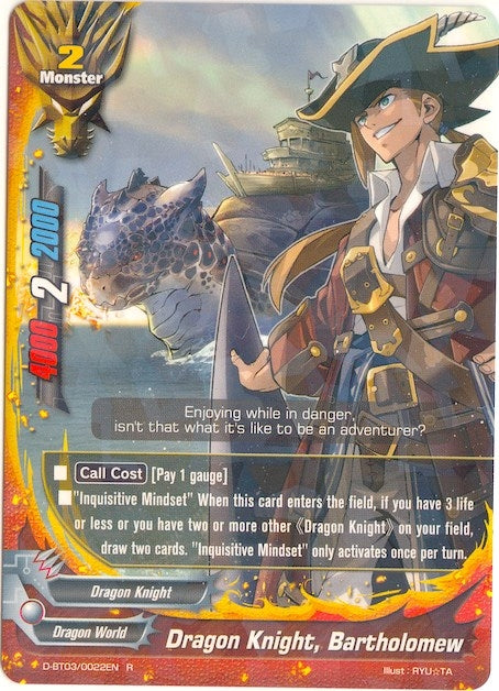 Image for Dragon Knight, Bartholomew (Annihilate! Great Demonic Dragon!!) (D-BT03/0022EN) - Future Card BuddyFight