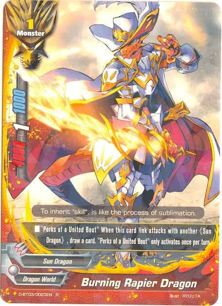 Image for Burning Rapier Dragon (Annihilate! Great Demonic Dragon!!) (D-BT03/0023EN) - Future Card BuddyFight