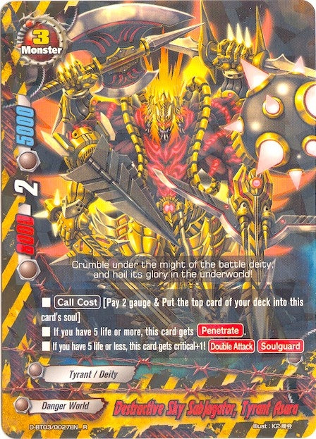 Image for Destructive Sky Subjugator, Tyrant Asura (Annihilate! Great Demonic Dragon!!) (D-BT03/0027EN) - Future Card BuddyFight