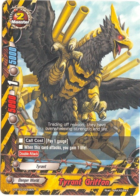 Image for Tyrant Griffon (Annihilate! Great Demonic Dragon!!) (D-BT03/0059EN) - Future Card BuddyFight
