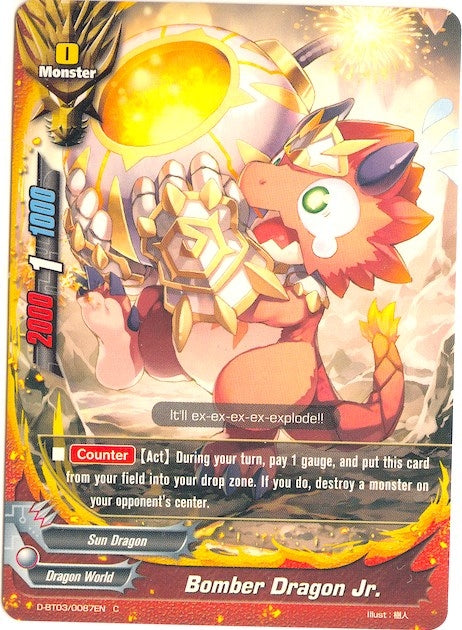Image for Bomber Dragon Jr. (Annihilate! Great Demonic Dragon!!) (D-BT03/0087EN) - Future Card BuddyFight