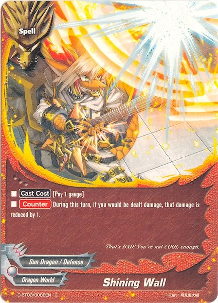 Image for Shining Wall (Annihilate! Great Demonic Dragon!!) (D-BT03/0088EN) - Future Card BuddyFight
