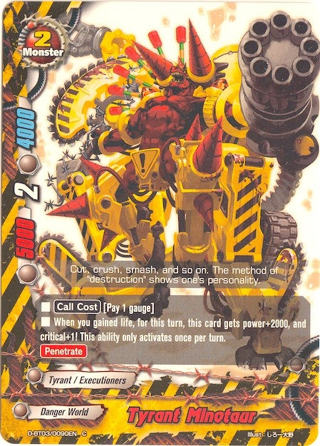 Image for Tyrant Minotaur (Annihilate! Great Demonic Dragon!!) (D-BT03/0090EN) - Future Card BuddyFight