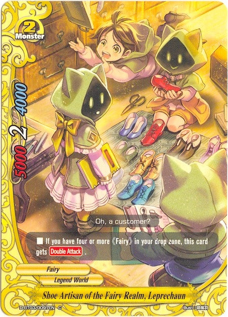 Image for Shoe Artisan of the Fairy Realm, Leprechaun (Annihilate! Great Demonic Dragon!!) (D-BT03/0097EN) - Future Card BuddyFight
