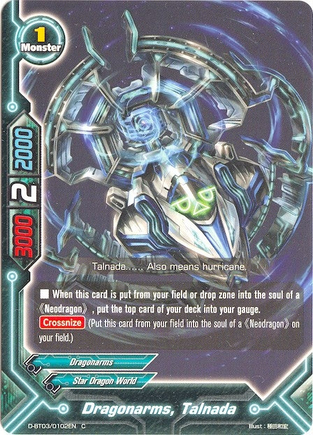 Image for Dragonarms, Talnada (Annihilate! Great Demonic Dragon!!) (D-BT03/0102EN) - Future Card BuddyFight