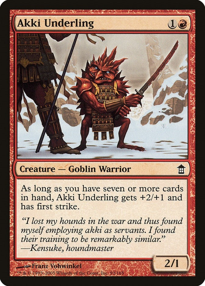Image for Akki Underling (Saviors of Kamigawa) (93) - Magic: The Gathering
