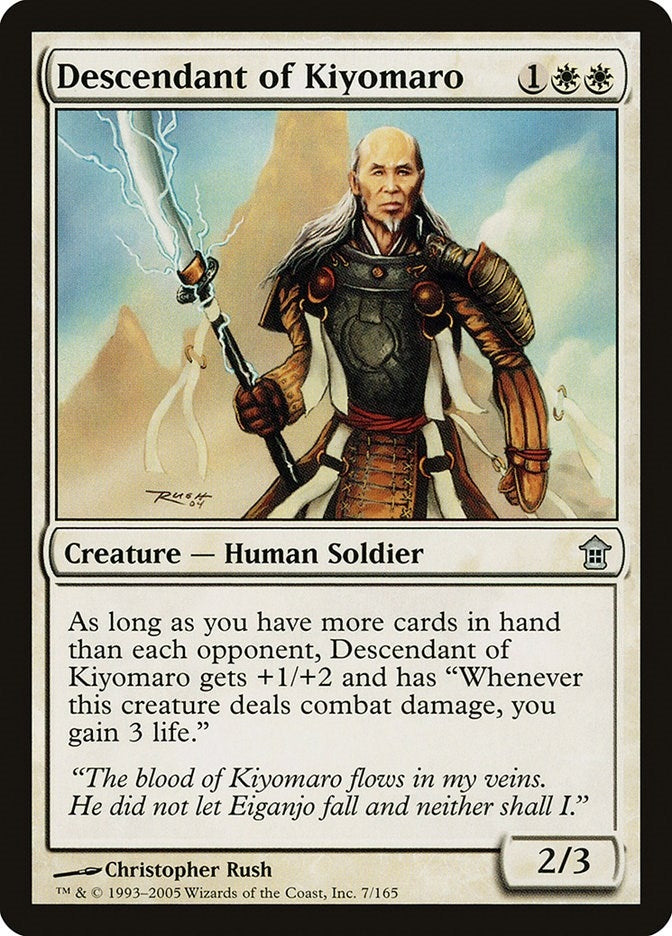 Image for Descendant of Kiyomaro (Saviors of Kamigawa) (7) - Magic: The Gathering