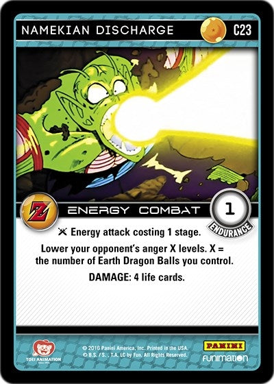 Image for Namekian Discharge (Panini: Awakening) (C23) - Dragon Ball Z TCG