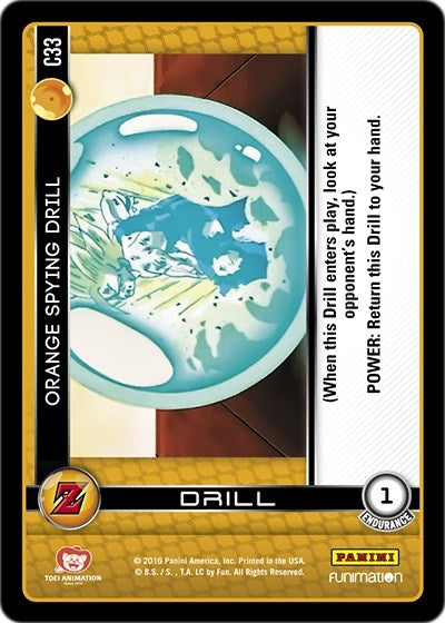 Image for Orange Spying Drill (Panini: Awakening) (C33) - Dragon Ball Z TCG