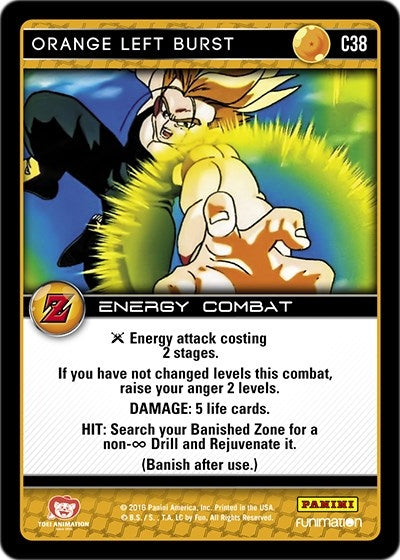 Image for Orange Left Burst (Panini: Awakening) (C38) - Dragon Ball Z TCG