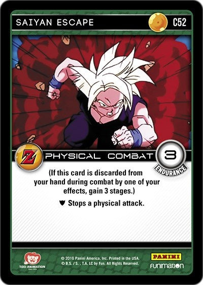 Image for Saiyan Escape (Panini: Awakening) (C52) - Dragon Ball Z TCG