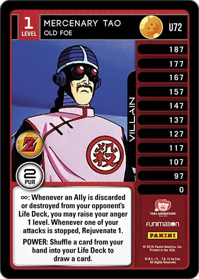 Image for Mercenary Tao - Old Foe (Panini: Awakening) (U72) - Dragon Ball Z TCG