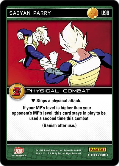 Image for Saiyan Parry (Panini: Awakening) (U99) - Dragon Ball Z TCG