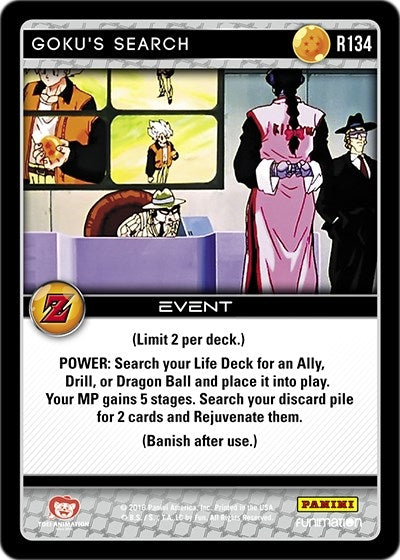 Image for Goku's Search (Panini: Awakening) (R134) - Dragon Ball Z TCG